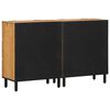 vidaXL Sideboard Set 2 pcs Natural 60 x 33.5 x 75 cm Solid Acacia Wood