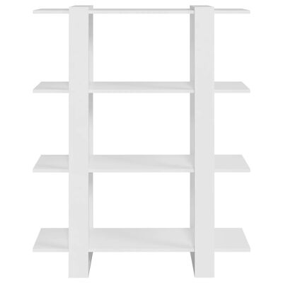 vidaXL Book Cabinet/Room Divider White 100x30x123.5 cm