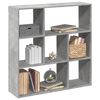 vidaXL Room Divider Bookcase Concrete Grey 102x29x103.5 cm Engineered Wood