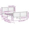 vidaXL Bed frame White and light grey 120 x 200 cm Solid pine wood