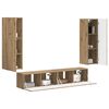 vidaXL TV Cabinet Set Wall-mounted 4 pcs Artisan Oak Engineered Wood