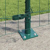 vidaXL Fence with Post Green 1.2 x 10 m Steel and PVC