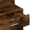 vidaXL Dressing Table with Cabinet Smoked Oak 80x35x132 cm