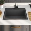 vidaXL Handmade Kitchen Sink Black Stainless Steel