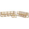 vidaXL Outdoor Sofa Set 9 pcs White 59 x 59 x 37 cm Solid Acacia Wood