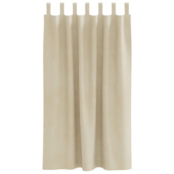 vidaXL Blackout Curtains 2 pcs Cream 140 x 175 cm Velvet