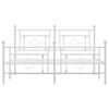 vidaXL Metal Bed Frame without Mattress with Footboard White 160x200cm