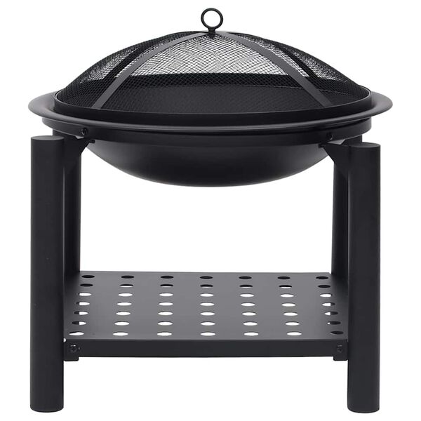 vidaXL Fire Pit with Poker 54x54x55 cm Steel