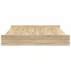 vidaXL Storage Bed Frame Sonoma Oak 200 x 200 cm Engineered Wood