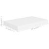 vidaXL Floating Wall Shelves 2 pcs White 40x23x3.8 cm MDF
