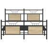 vidaXL Bed Frame without Mattress Sonoma Oak 140x200 cm Engineered Wood