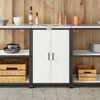 vidaXL Kitchen Storage with Shelf White 60 x 50 x 92 cm Steel