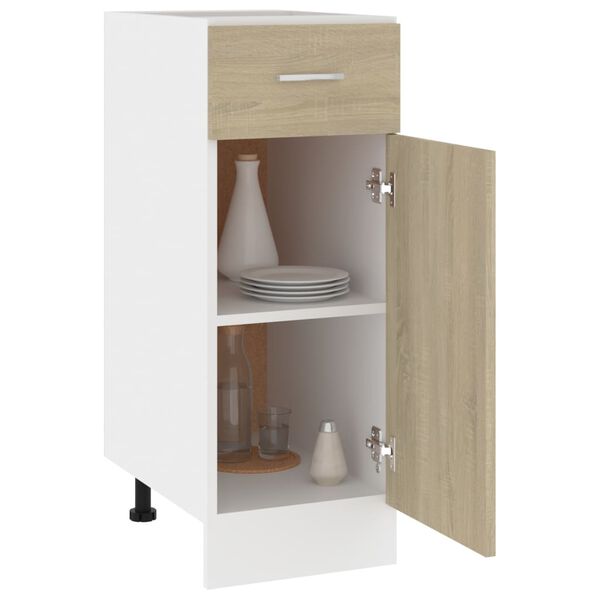 vidaXL Drawer Bottom Cabinet Lyon Sonoma Oak 30x46x81.5 cm Engineered Wood