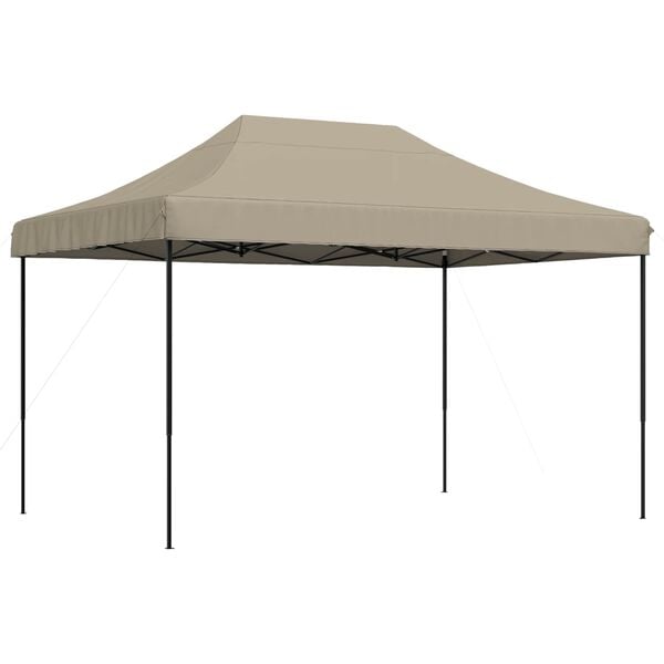 vidaXL Party Tent Folding Taupe 279 x 410 x 315 cm Oxford Fabric