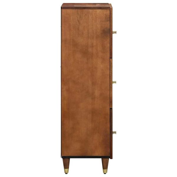 vidaXL Highboard with Shelf Brown 40 x 33 x 110 cm Solid Mango Wood