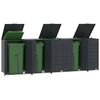 vidaXL Wheelie Bin Storage for 5 Bins Anthracite 345x79x117 cm Steel