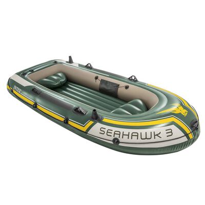 Intex Inflatable Boat Set Seahawk 3 with Trolling Motor and Bracket