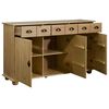 vidaXL Sideboard 134x39x79.5 cm Solid Pine Wood