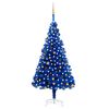 vidaXL Artificial Pre-lit Christmas Tree with Ball Set Blue 240 cm PVC