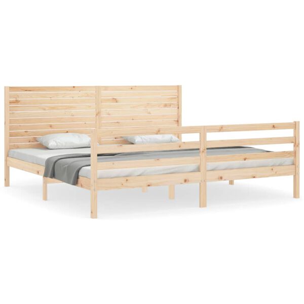 vidaXL Bed Frame without Mattress Super King Size Solid Wood
