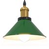 vidaXL Pendant Lamp Height Adjustable E27 Gloss Green Ø 22 cm Metal
