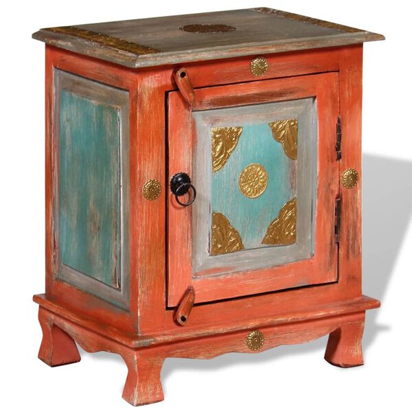 vidaXL Nightstand Solid Mango Wood Orange