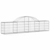 vidaXL Arched Gabion Baskets 20 pcs 200x30x40/60 cm Galvanised Iron
