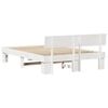 vidaXL Bed Frame with Headboard White 150 x 200 cm Solid Pine Wood