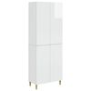 vidaXL Cabinet Set 2 pcs High Gloss White 66 x 34.5 x 90 cm