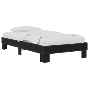 vidaXL Bed Frame Black Oak 80 x 200 cm Engineered Wood