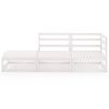 vidaXL 3 Piece Garden Lounge Set White Solid Pinewood