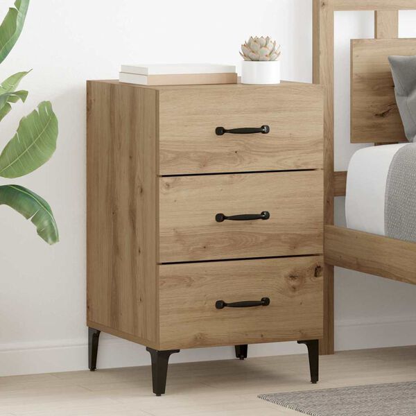 vidaXL Bedside Cabinet Artisan Oak 40 x 40.5 x 66 cm Engineered Wood