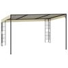 vidaXL Wall-mounted Gazebo 3x4 m Cream Fabric