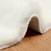 vidaXL Faux Rabbit Fur Rug Olite Cream Ø 200 cm Polyester