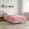 vidaXL Winter Duvet Quilted Pink 140 x 220 cm Microfiber