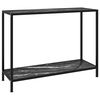 vidaXL Console Table Black 100x35x75 cm Tempered Glass