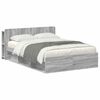 vidaXL Bed Frame with Storage Grey Sonoma 160 x 200 cm Engineered Wood