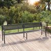 vidaXL Twin Garden Bench 246 cm Black Steel