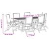 vidaXL 7 Piece Garden Dining Set Solid Wood Acacia and Textilene