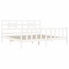 vidaXL Bed Frame without Mattress White 200x200 cm Solid Wood Pine