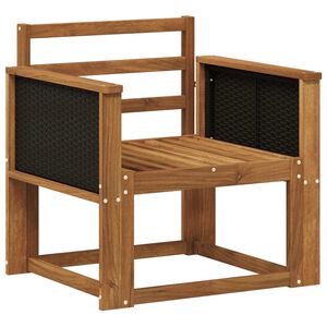 vidaXL Outdoor Middle Sofa Solid Acacia Wood Natural