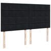 vidaXL Ottoman Bed with Mattresses Black 180x200cm Velvet