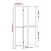 vidaXL Room Divider 3 Panels White Solid Wood Paulownia