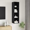vidaXL TV Cabinet Set Black Oak 37 x 37 x 142.5 cm Engineered Wood