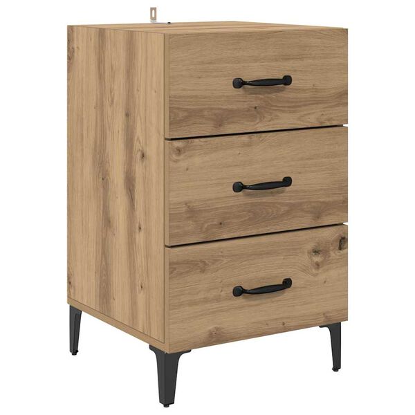 vidaXL Bedside Cabinet Artisan Oak 40 x 40.5 x 66 cm Engineered Wood