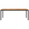 vidaXL Outdoor Tables Natural and black 200 x 90 x 75 cm