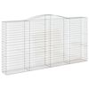 vidaXL Arched Gabion Basket 400x50x200/220 cm Galvanised Iron