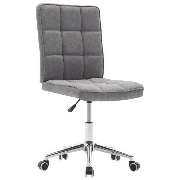 vidaXL Dining Chairs 4 pcs Light Grey Fabric