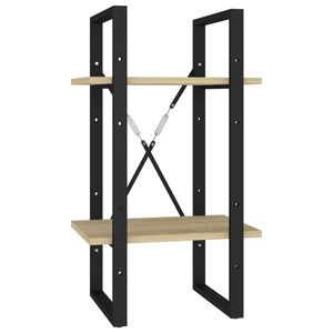 vidaXL 2-Tier Book Cabinet Sonoma Oak 40x30x70 cm Engineered Wood