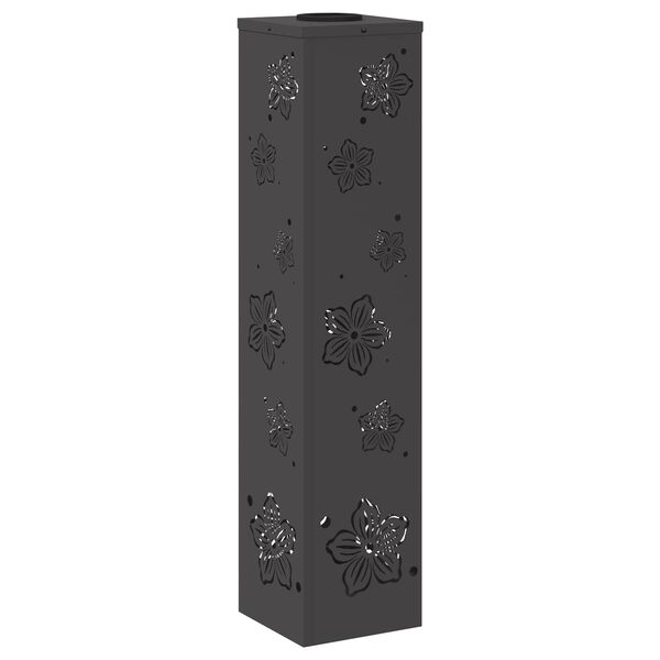 vidaXL Solar LED Pathway Light 2 pcs Black Cold Rolled Steel